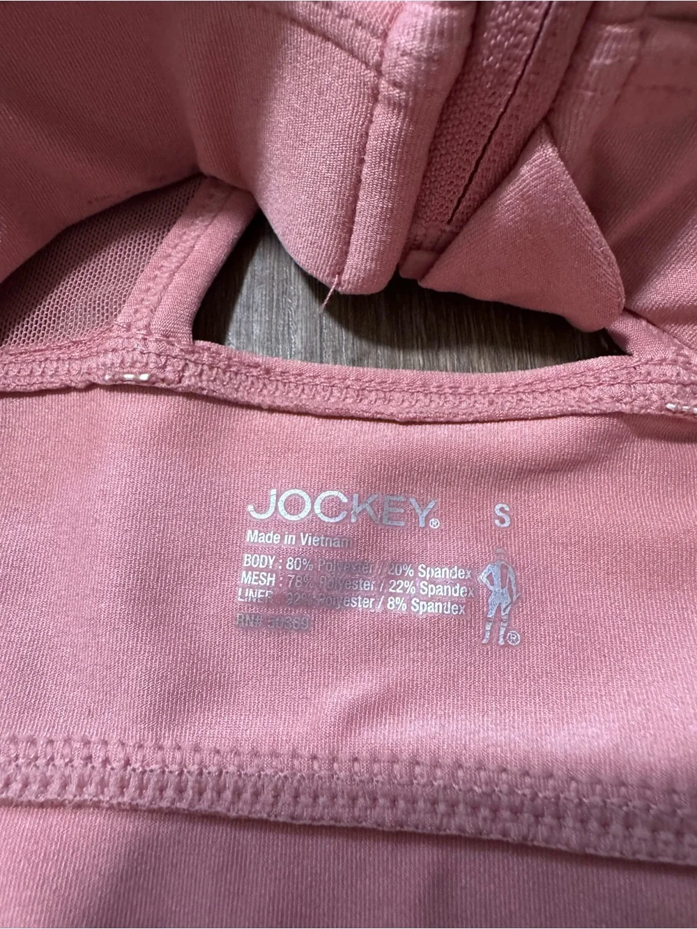 Jockey Sports Bra Front Zipper Pink Size Small